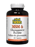 Natural Factors, MSM & Glucosamine Sulfate, 180 Capsules