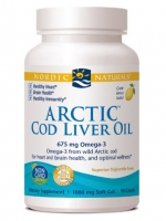Nordic Naturals, Arctic Cod Liver Oil, Lemon, 1000 mg, 90 Soft Gels