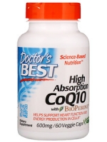 Doctor's Best, High Absorption CoQ10, with BioPerine, 600 mg, 60 Veggie Caps
