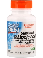 Doctor's Best, Stabilized R-Lipoic Acid with BioEnhanced Na-RALA, 100 mg