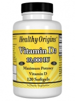 Healthy Origins, Vitamin D3, 10,000 IU, 120 Softgels
