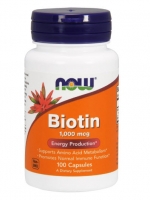 Now Foods, Biotin, 1000 mcg, 100 Capsules