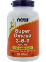 Now Foods, Super Omega 3 - 6 - 9, 1200 mg, 180 Softgels