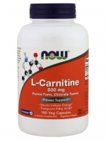 Now Foods, L-Carnitine, 500 mg, 180 Veg Capsules