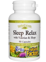 Natural Factors, Sleep Relax, with Valerian & Hops, 90 Capsules