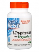 Doctor's Best, Best L-Tryptophan, 500 mg, 90 Veggie Caps