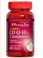 Puritan's Pride Co Q-10 120 mg plus Cinnamon 1000 mg 60 Softgels