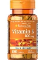 Puritan's Pride, Vitamin K 100 mcg, 100 Tablets