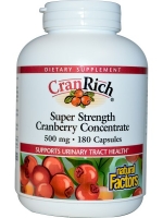 Natural Factors, CranRich, Super Strength Cranberry Concentrate, 500 mg, 180 Capsules