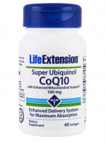 Life Extension, Super Ubiquinol CoQ10 With Enhanced Mitochondrial Support, 100 mg, 60 Softgels