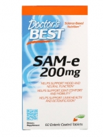 Doctor's Best, SAM-e, 200 mg, 60 Enteric Coated Tablets