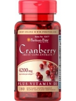 Puritan's Pride, Cranberry Fruit Concentrate Plus Vitamin D3 4200 mg