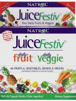 Natrol, JuiceFestiv, The Ultimate Fruit and Veggie Super Food, 2 Bottles, 120 Capsules