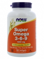 Now Foods, Super Omega 3-6-9, 1200 mg, 180 Softgels