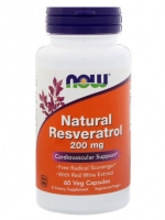 Now Foods, Natural Resveratrol, 200 mg, 60 Veggie Caps