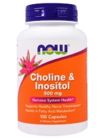 Now Foods, Choline & Inositol, 500 mg, 100 Capsules