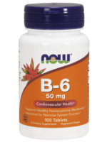Now Foods, B-6, 50 mg, 100 Tablets