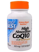 Doctor's Best, High Absorption CoQ10, with BioPerine, 100 mg, 120 Softgels