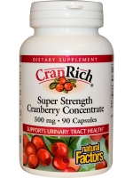 Natural Factors, CranRich, Super Strength Cranberry Concentrate, 500 mg, 90 Capsules