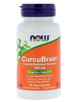 Now Foods, CurcuBrain, Cognitive Support, 400 mg, 50 Veg Capsules
