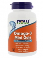 Now Foods, Omega-3 Mini Gels, 180 Softgels