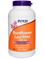 Now Foods, Sunflower Lecithin, 1200 mg, 200 Softgels