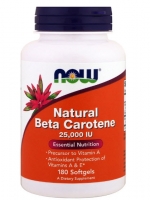 Now Foods, Natural Beta Carotene, 25,000 IU, 180 Softgels