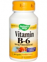 Nature's Way, Vitamin B-6, 100 Capsules