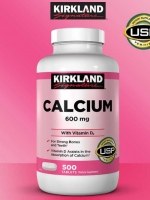 Kirkland Signature Calcium 600 mg. with Vitamin D3, 500 Tablets