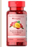 Puritan's Pride Raspberry Ketones and African Mango Complex 60 Rapid Release Capsules