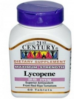 21st Century Health Care, Lycopene, Maximum Strength, 25 mg, 60 Tablets
