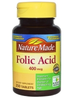 Nature Made, Folic Acid, 400 mcg, 250 Tablets
