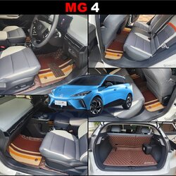 พรมปูพื้นรถยนต์ 7D MG4 Electric 2023 พรม7D เอ็มจี 4 เสริมใย ดักฝุ่น ดักทราย กันเปื้อน สวยงาม เข้ารูป เต็มคัน