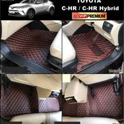 พรมปูพื้นรถยนต์ C-HR / C-HR Hybrid รุ่น6D VIP เต็มคัน 3ชิ้นภายใน