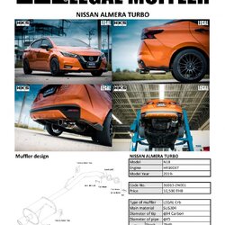 ท่อ HKS LEGAL CARBON SINGLE TAIL (ZN001) NISSAN ALMERA TURBO 2019+