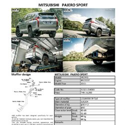 ท่อ HKS LEGAMAX TI W-TAIL TITANIUM MITSUBISHI ALL NEW PAJERO SPORT 2015-2016