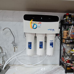 เครื่องกรองน้ำดื่ม5ขั้นตอนระบบ RO รุ่นกำลังผลิต600ลิตรต่อวัน พร้อมติดตั้ง