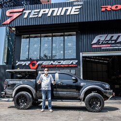 ล้อเเท้นำเข้า HOSTILE! H120 20X12 ET-44 สีดำด้าน + AMP MTA 33X12.5R20 Y22