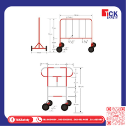 แผงกั้นจราจร แบบมีล้อ