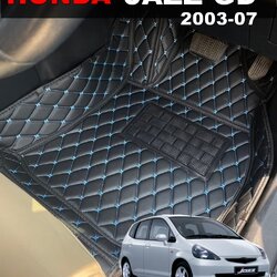 พรมปูพื้นรถยนต์ 6D HONDA JAZZ GD ปี2003-2007 พรม6D เข้ารูป เต็มคัน (3ชิ้น)