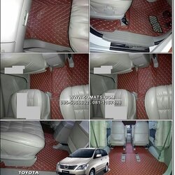 พรมปูพื้นรถยนต์6D TOYOTA INNOVA ปี2006-2015 พรม6D สีน้ำตาลเข้ม เต็มคัน