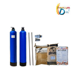 ชุดถังกรองน้ำใช้ขนาดจุสารกรอง 25 ลิตร 2 ใบ คาร์บอน+เรซิ่น ราคาพร้อมติดตั้ง