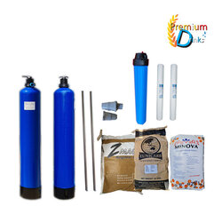 ชุดถังกรองน้ำใช้ขนาดจุสารกรอง 25 ลิตร 2 ใบ คาร์บอน+เรซิ่น +ชุดดักตะกอน 5ไมครอน ราคาพร้อมติดตั้ง