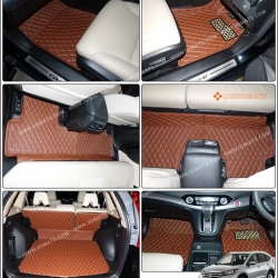 พรมปูพื้นรถยนต์6D HONDA CR-V G4 2012-16 สีน้ำตาลเข้ม เต็มคัน 6ชิ้น