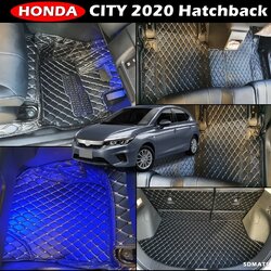 พรมรถยนต์6D HONDA CITY Hatchback ปี2020-25 พรม6D เข้ารูป เต็มคัน รวมแผ่นท้าย ปิดเบาะ 6ชิ้น