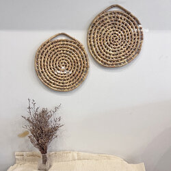 รองจานผักตบชวา พร็อพถ่ายรูป แต่งผนัง wall hanging 🍽