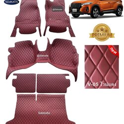 พรมปูพื้นรถยนต์5D NISSAN KICKS พรม5D VIPลายสามมิติ เข้ารูป 6ชิ้น รวมแผ่นท้าย+ปิดเบาะ