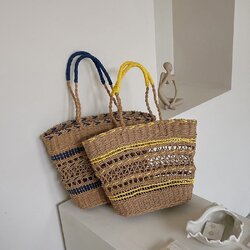 กระเป๋าสะพายไหล่ ขนาดใหญ่ ใส่ของได้เยอะ ไปชายหาด กลางแจ้ง ⚓