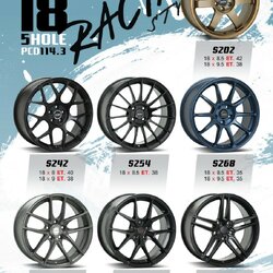 ใหม่ล้อแม็ก ขอบ18 5รู114.3 สั่งได้ทุกรุ่น