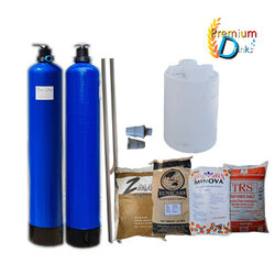 ชุดถังกรองน้ำใช้ขนาดจุสารกรอง 100 ลิตร 2 ใบ คาร์บอน+เรซิ่น +ชุดถังpeล้างสารเรซิ่น ราคาพร้อมติดตั้ง